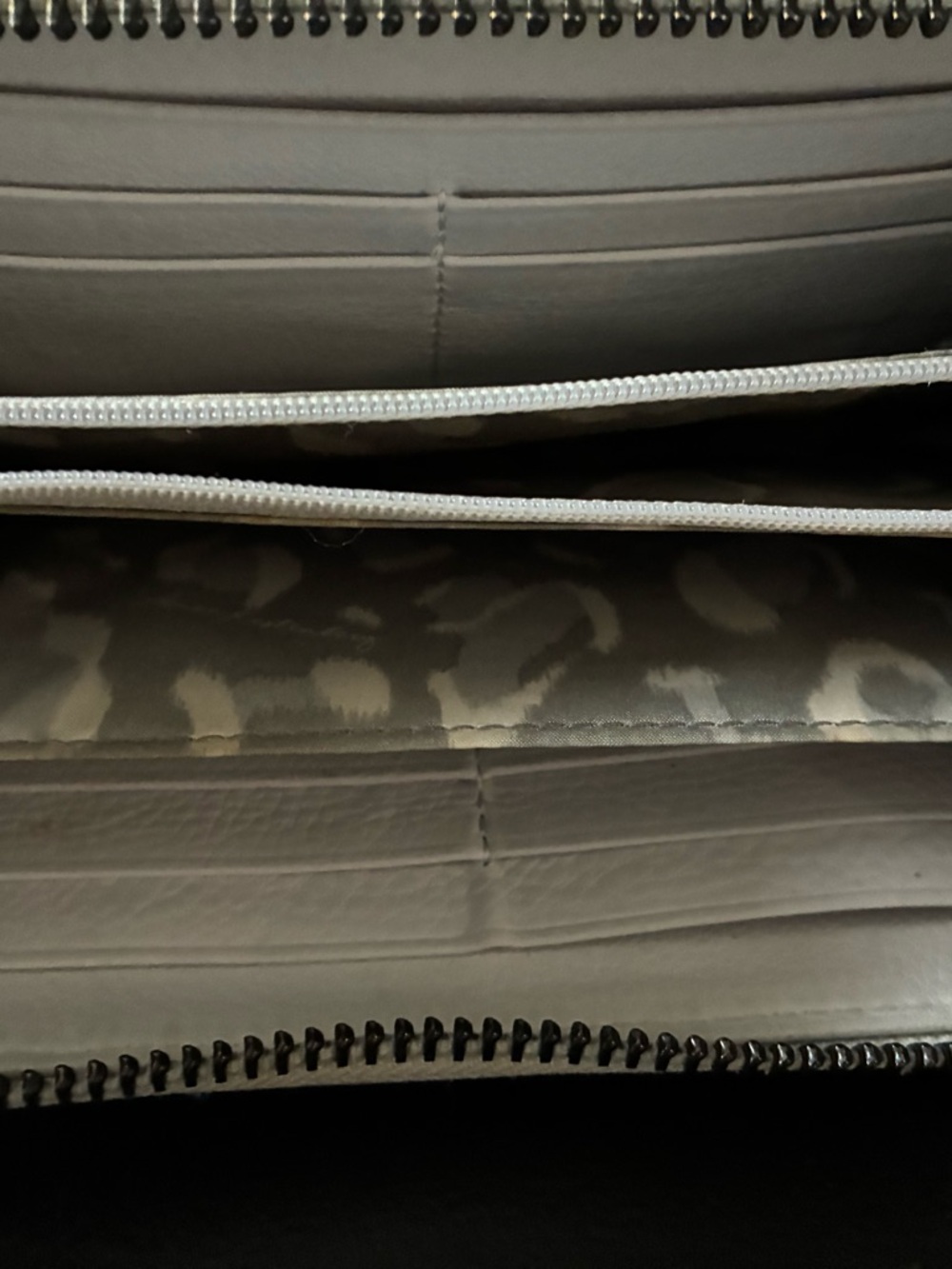 Aimee Kestenberg Light Gray Leather Zip Wallet - Picture 2 of 2